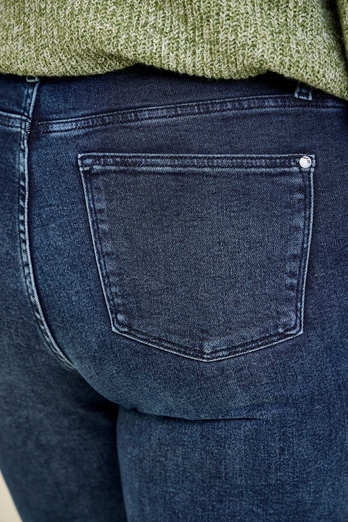 Lisa High Rise Button Fly Hem Distressed Straight Jeans - PLUS