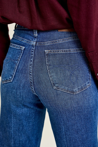 Claribel High Rise Tummy Control Retro Wide Leg Jeans