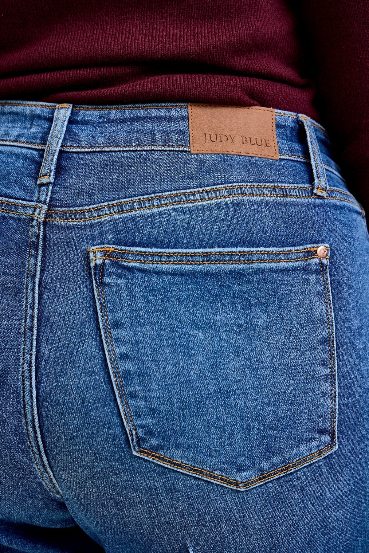 Sally High Rise Front Seam Detail & Cuffed Straight Fit Jeans - PLUS