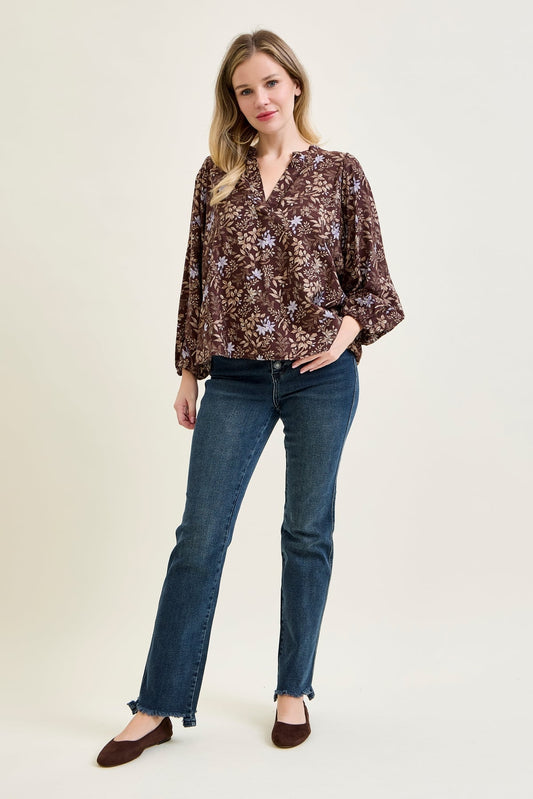 Lisa High Rise Button Fly Hem Distressed Straight Jeans