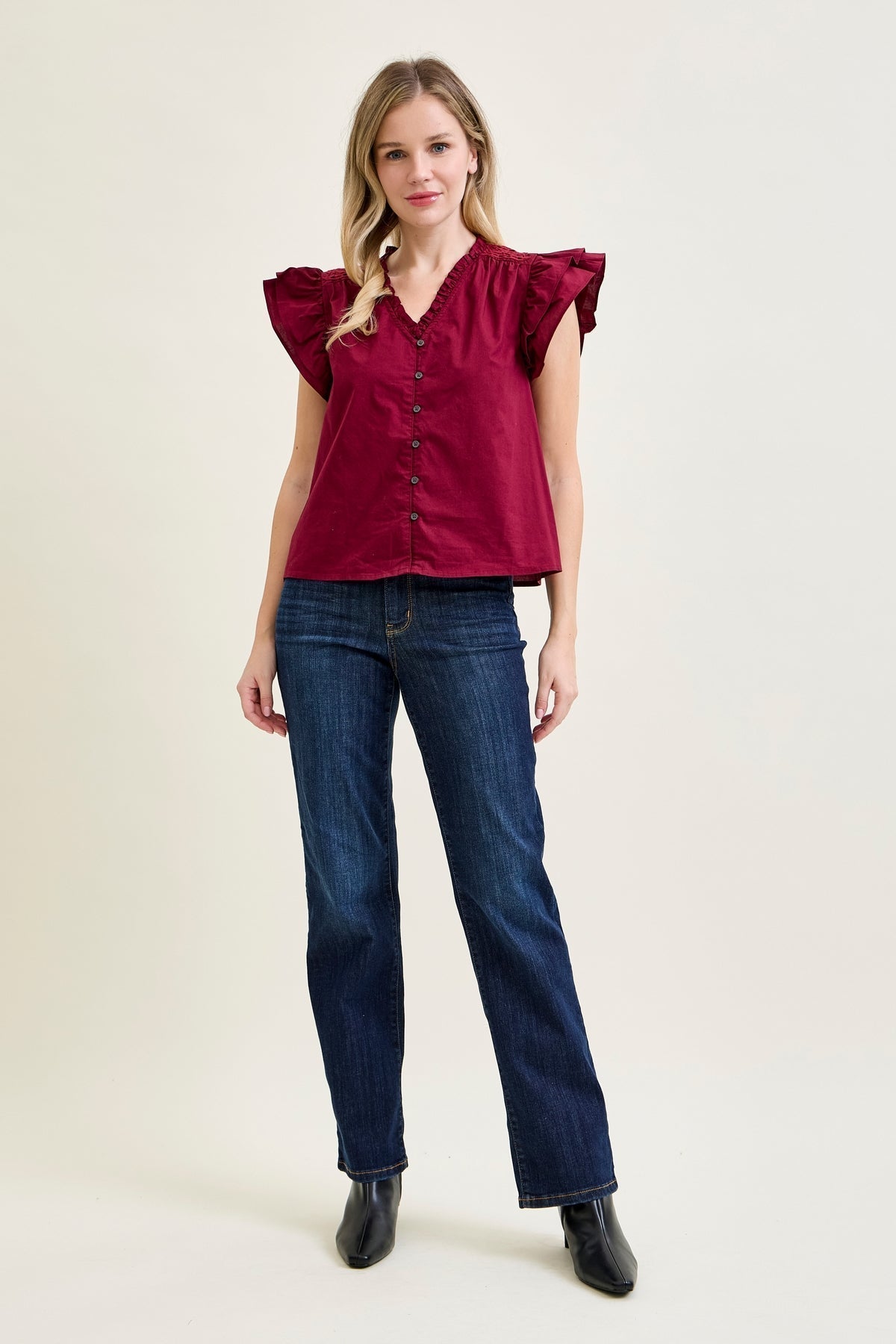 Paisley High Rise Straight Fit Classic Jeans