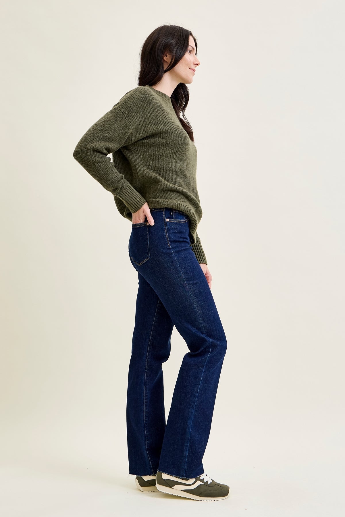 Chloe High Rise Vintage & Back Darts Straight Leg Jeans