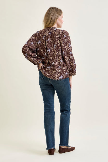 Lisa High Rise Button Fly Hem Distressed Straight Jeans