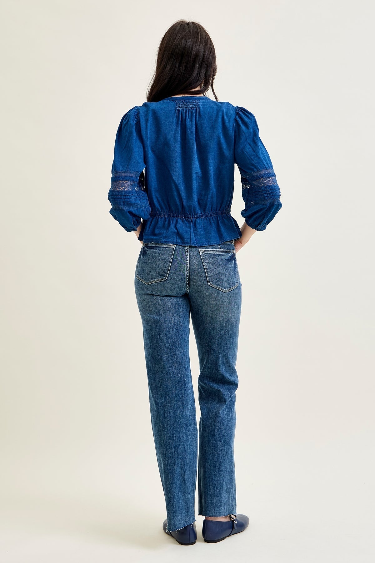 Alyson Mid Rise Tummy Control Vintage Straight Jeans