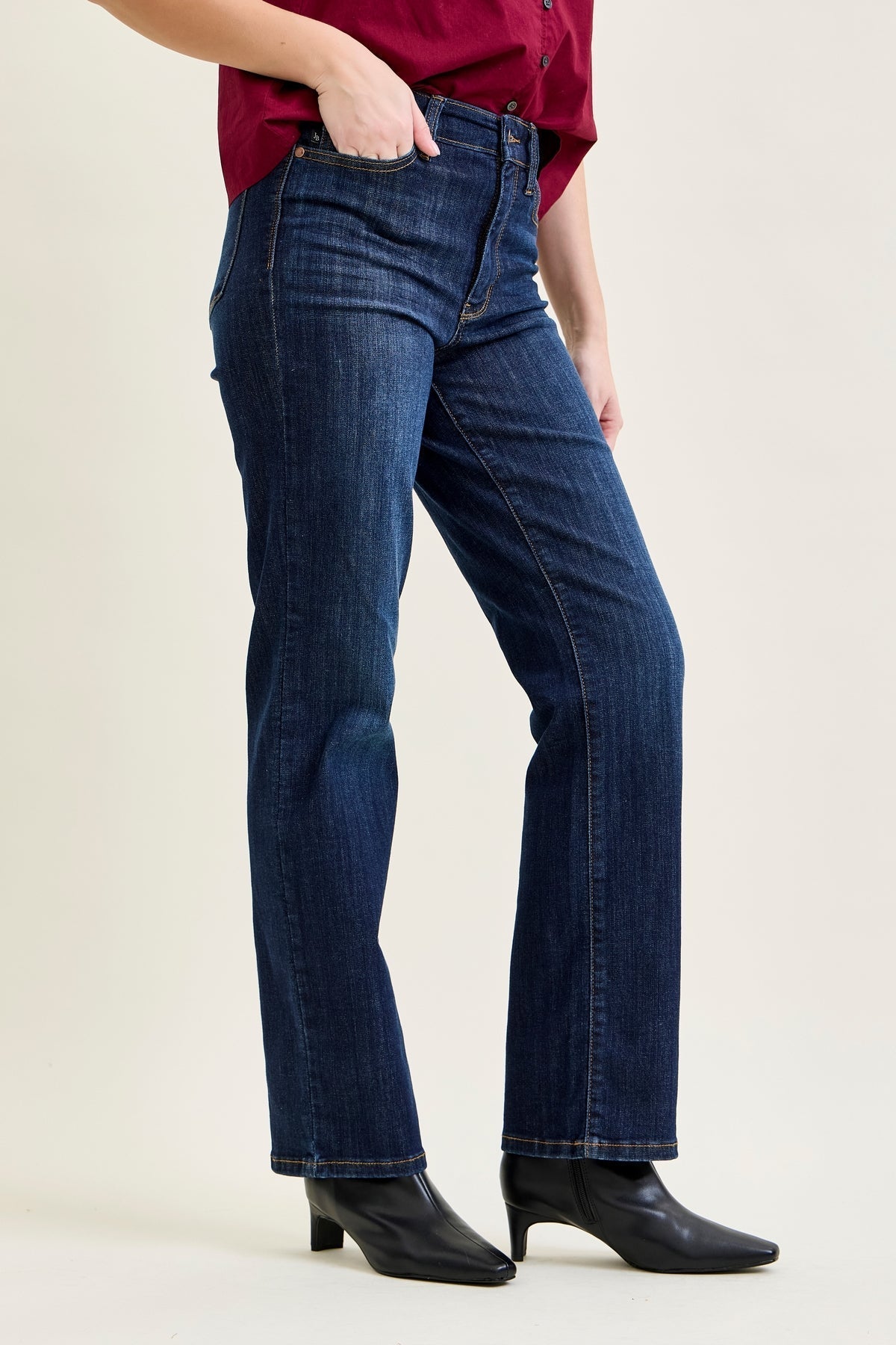 Paisley High Rise Straight Fit Classic Jeans