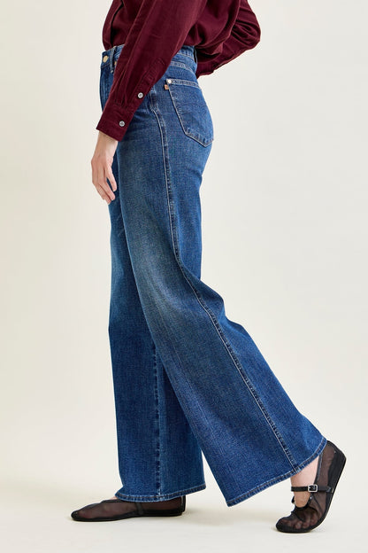 Claribel High Rise Tummy Control Retro Wide Leg Jeans