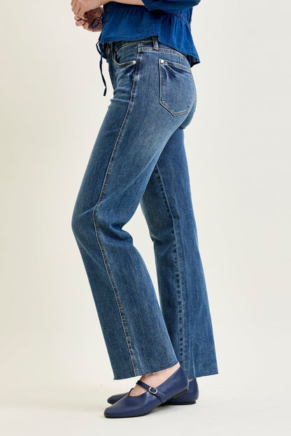 Alyson Mid Rise Tummy Control Vintage Straight Jeans