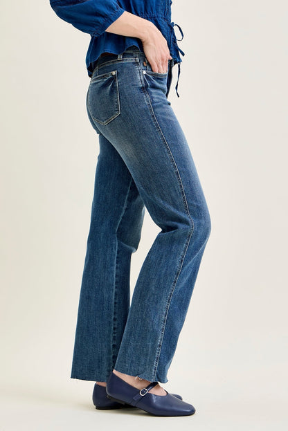 Alyson Mid Rise Tummy Control Vintage Straight Jeans