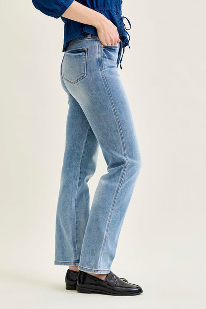 Kamila High Rise Tummy Control Straight Jeans